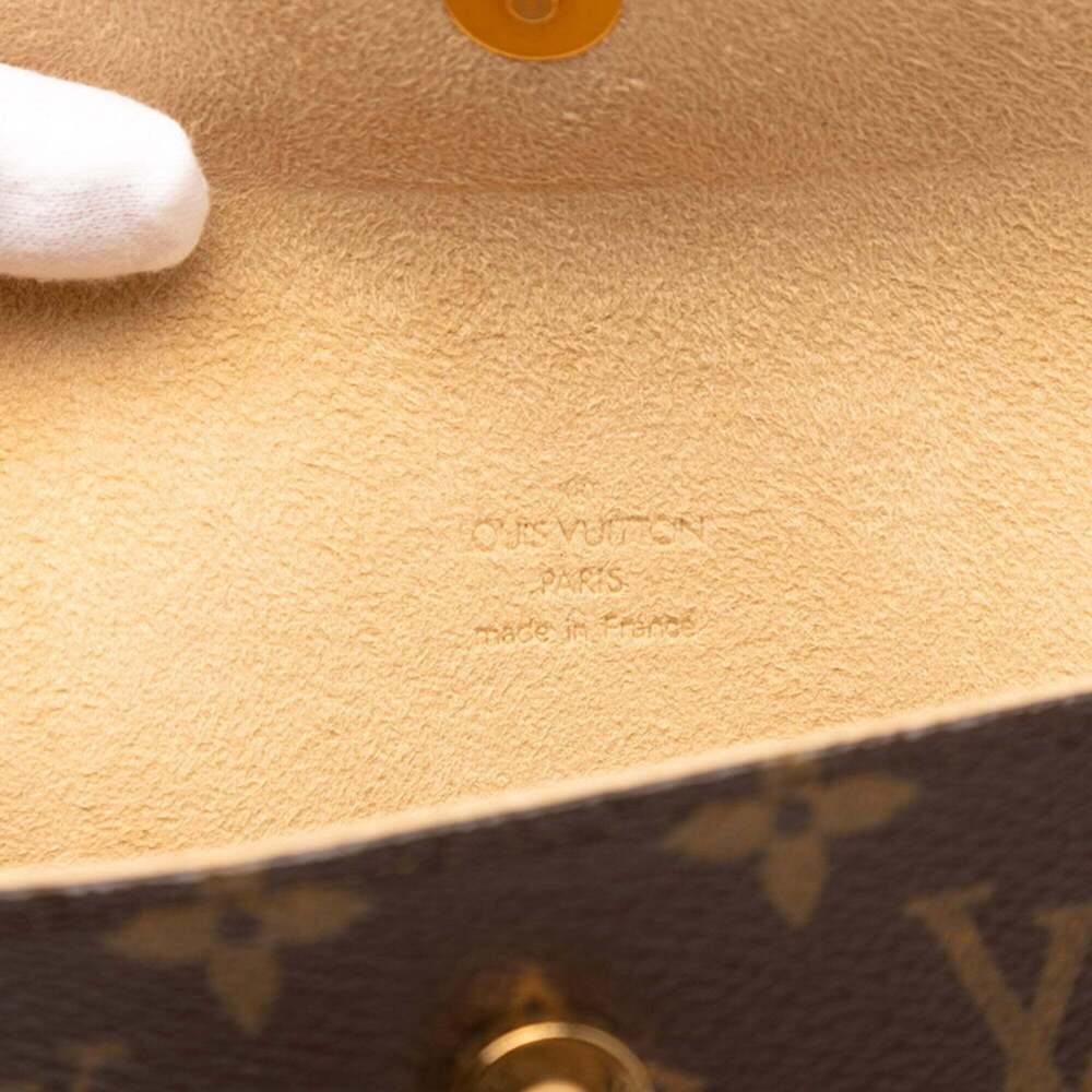 LOUIS VUITTON Brown Monogram Leather Pochette Hobo Bag - Picture 6 of 8